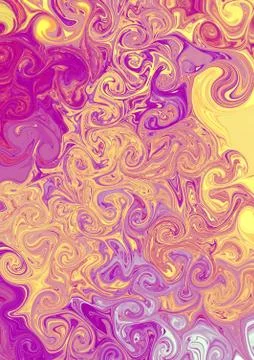 Creative abstract background. Stains of paint lilac, pink and yellow Stock Illustration