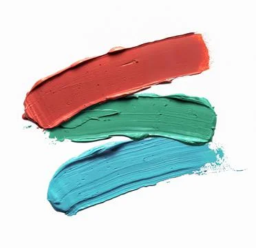 Creative abstract background with three paint strokes. Stock Photos