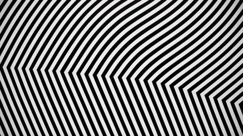 A Creative Abstract Black and White Painting Bendy Line Geometry Optical Stock Footage 252262482