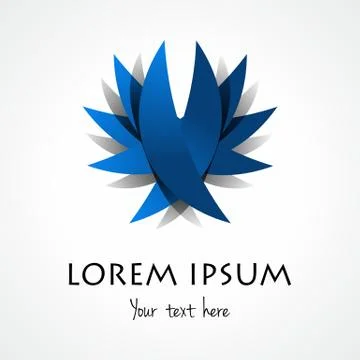 Creative Abstract Blue Business Template Stock Illustration