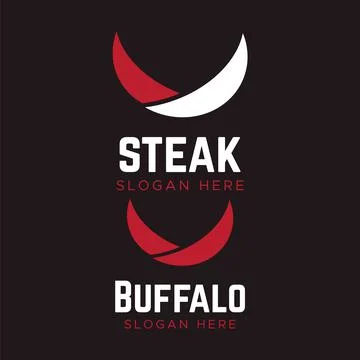 Creative Abstract Bull Concept Logo. Bull horns line logo symbol Stock Illustration