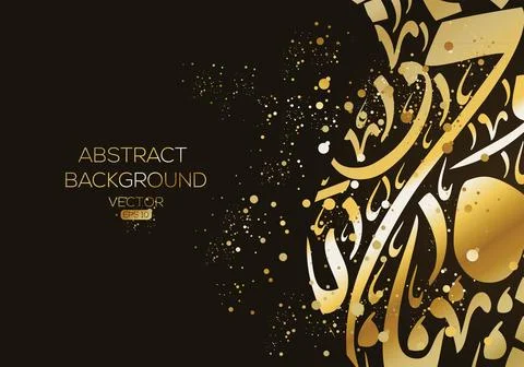 Creative Abstract Calligraphy Design. Stock Illustration