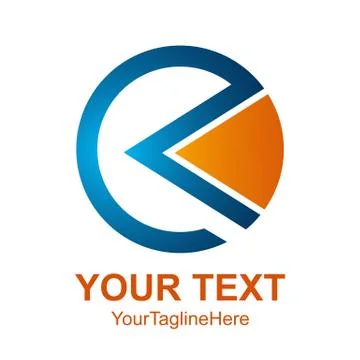 Creative abstract circle arrow vector logo design template element. Colored b Stock Illustration