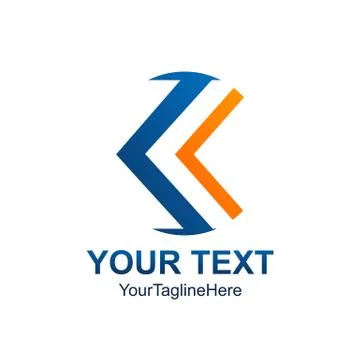 Creative abstract circle geometric arrow vector logo design template element. Illustrazione stock