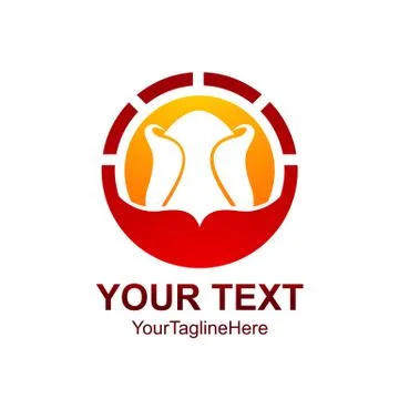 Creative abstract circle petals vector logo design template element. Colored  Stock Illustration