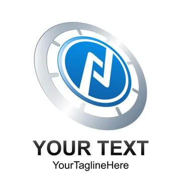 Creative abstract circle skew vector logo design template element. Colored si Illustrazione stock