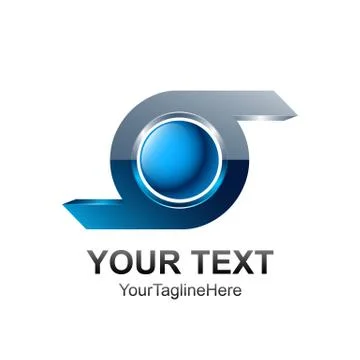 Creative abstract circle sphere vector logo design template element.  Colored Stock Illustration