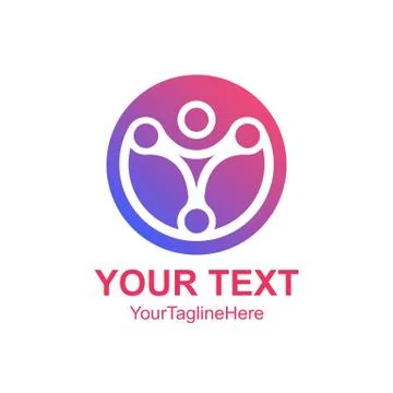 Creative abstract circle tech human vector logo design template element. Colo 스톡 일러스트