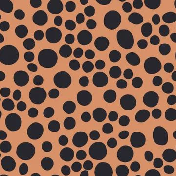 Creative abstract circles seamless pattern. Minimalistic elements wallpaper. Illustrazione stock