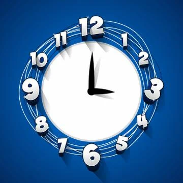 Creative abstract clock Stock Illustration