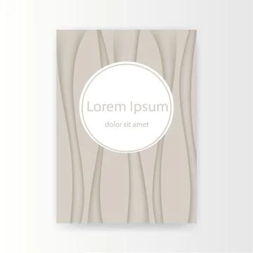 Creative abstract concept for cover , vector background in pastel beige color Stock Illustration