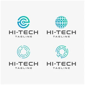 Creative abstract connect logo design inspirations Stock Illustration