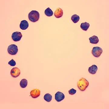 Creative abstract design concept - group dried fruits Stock Photos