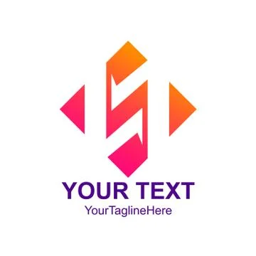 Creative abstract diamond square vector logo design template element. Colorfu Stockillustratie