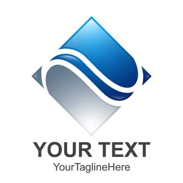 Creative abstract diamond square vector logo design template element. Abstrac Stock Illustration