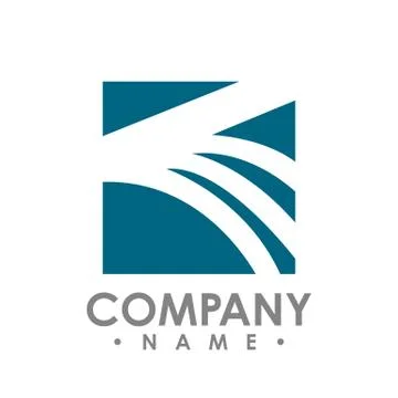 Creative abstract diamond square vector logo design. Abstract negative space  Stock Illustration