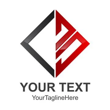 Creative abstract diamond square vector logo design template element. Colorfu Stock Illustration