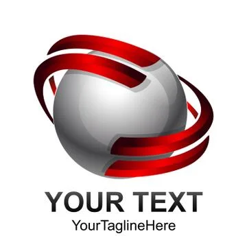 Creative abstract digital sphere technology vector logo design template eleme Stock Illustration