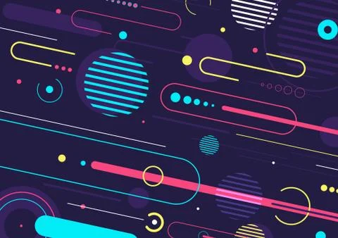 Creative abstract dynamic geometric elements pattern design and background. イラスト素材