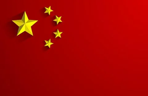 Creative Abstract Flag of China Stock Illustration