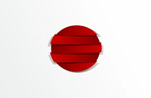 Creative Abstract Flag of Japan Stock Illustration