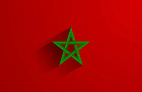 Creative Abstract Flag of Morocco Stock Illustration