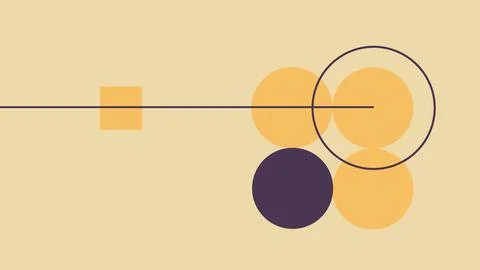 Creative Abstract Geometric Composition Circles Stock Illustration