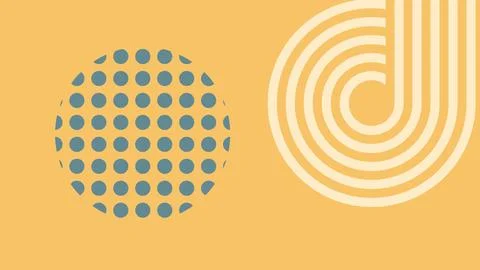 Creative Abstract Geometric Composition with Dots Stock Illustration