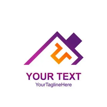 Creative abstract geometric skew vector logo design template element. Colorfu Stock Illustration