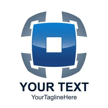 Creative abstract geometric square vector logo design template element. Color イラスト素材