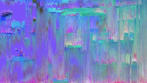 Creative abstract GLITCH EFFECT, broken pixel and distortions, neon colors Stockbeeldmateriaal 117230794