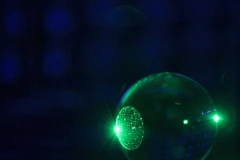 Creative abstract glowing green sphere Foto stock