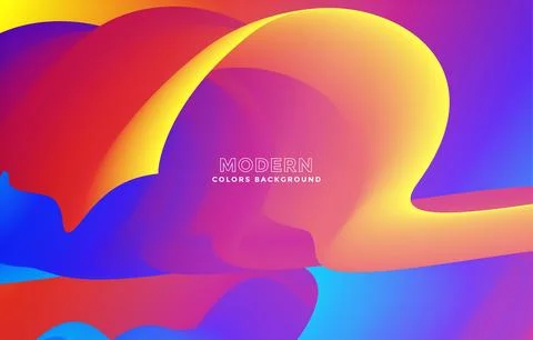 Creative abstract gradient colorful wavy with fluid background design vector Stockillustratie