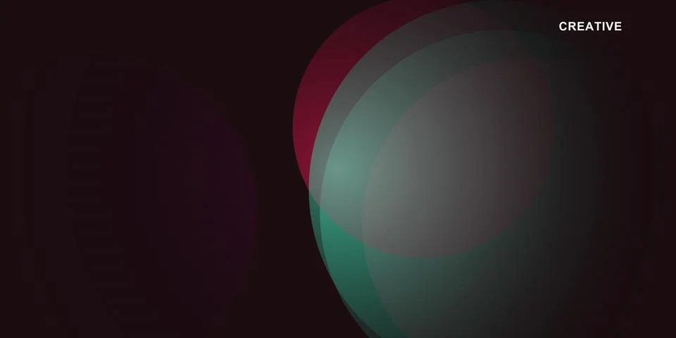 Creative abstract gradient sphere on dark background Stock Illustration