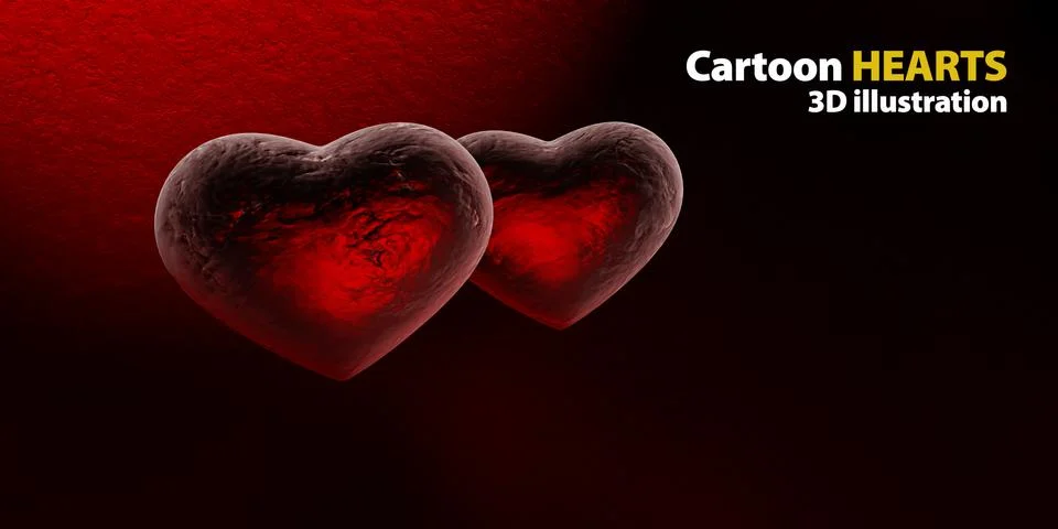 Creative abstract hearts with reflection effect Stock Illustration