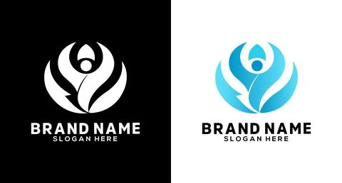 Creative abstract logo design template. Corporate identity design Stock Illustration