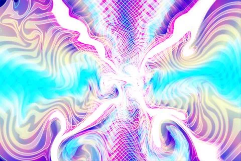 Creative abstract marble art with wavy gradient neon color background vector Stock Illustration