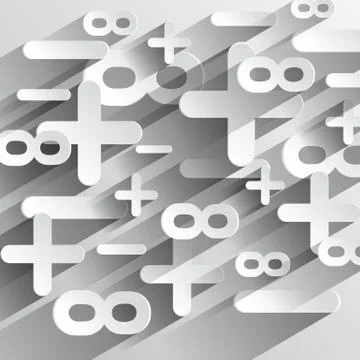 Creative Abstract Math Calcul Symbols Stock Illustration