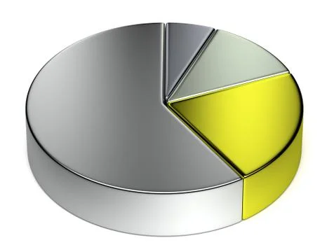 Creative abstract metal pie chart Stock Illustration