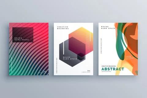 Creative abstract minimal brochure template or cover page poster design Stock Illustration