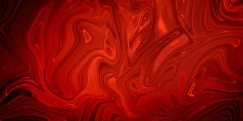 Creative abstract mixed red color painting with marble liquid effect, panorama Illustrazione stock