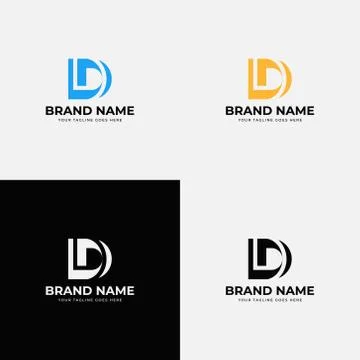 Creative Abstract Modern Line Initial Letter D vector line logo design. Creat Stock Illustration