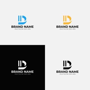 Creative Abstract Modern Line Initial Letter D vector line logo design. Creat Stock Illustration