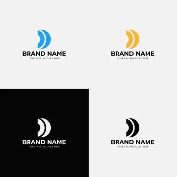 Creative Abstract Modern Line Initial Letter D vector line logo design. Creat Stock Illustration