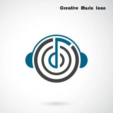 Creative abstract musical design vector logo design template,clean and modern Stock Illustration