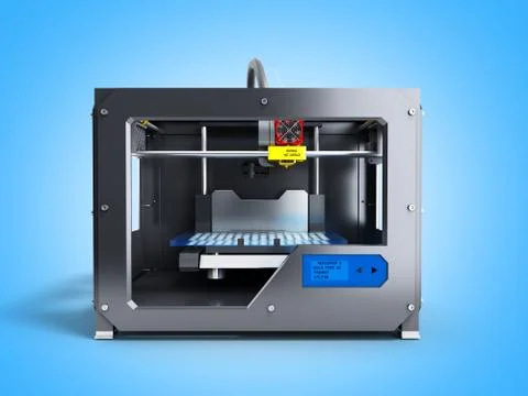 Creative abstract new technologies concept modern professional plastic 3D pri Stock Illustration