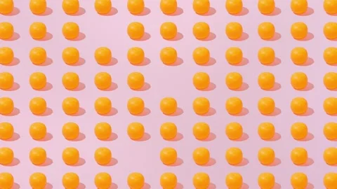 Creative abstract orange pattern flat lay on pastel pink background minimalism Stock Footage 331715284