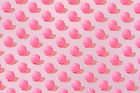 Creative abstract peach pattern flat lay on pastel pink background minimalism Stock Photos