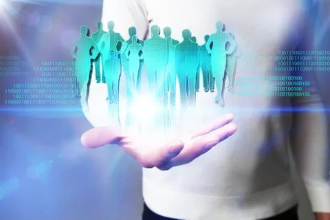 Creative abstract people image Stock Photos