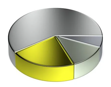 Creative abstract  precious metal pie chart Stock Illustration